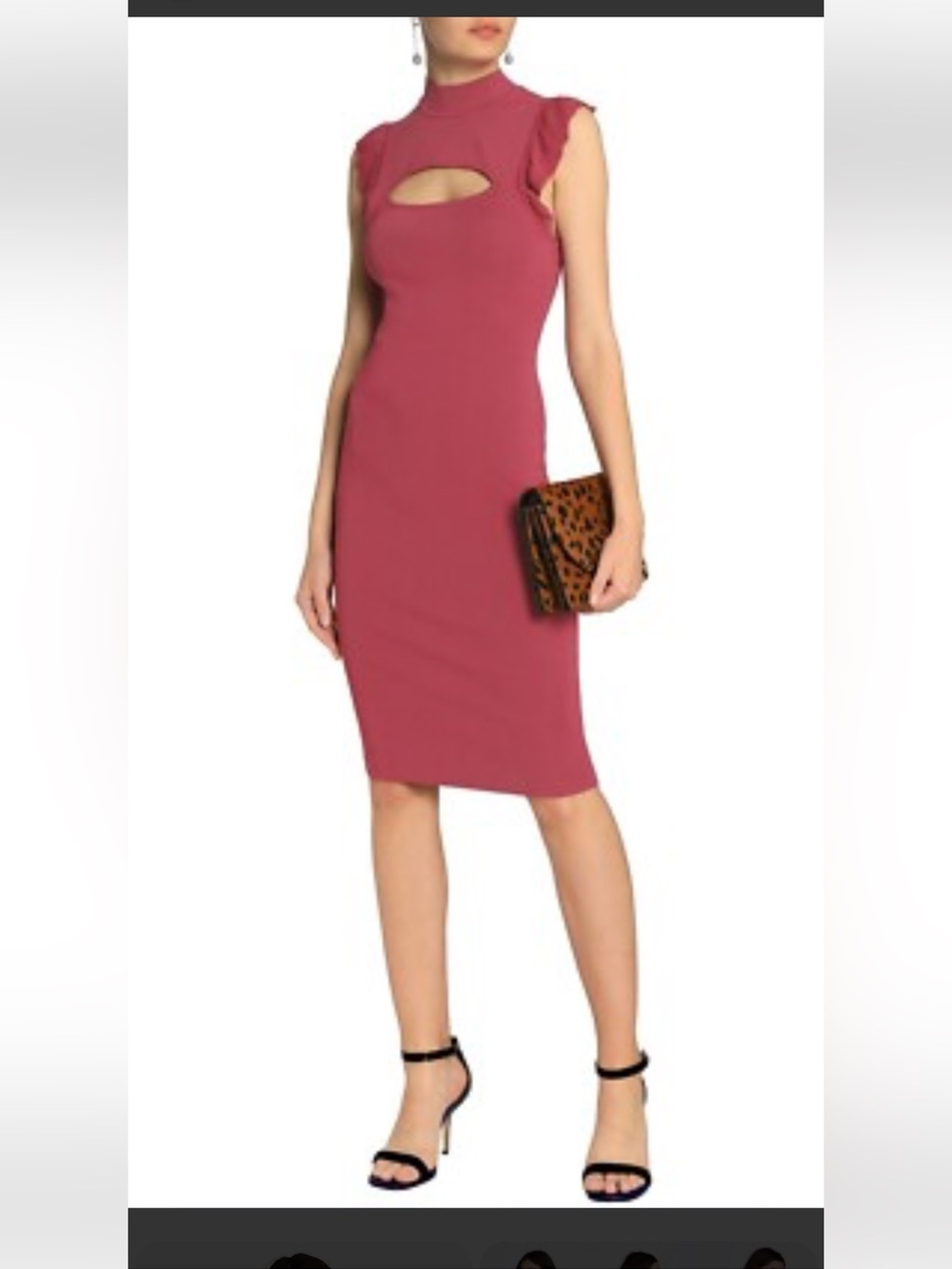 Bailey 44 Rose Pink Sleeveless Cutout Midi Dress